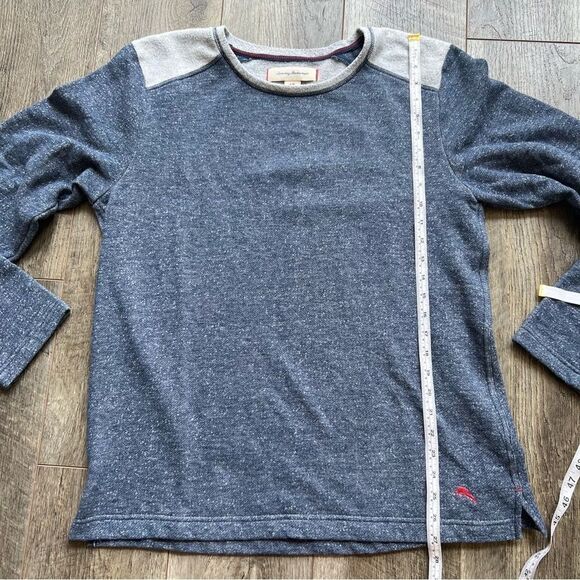 Tommy Bahama Men’s Crewneck Sweater Pullover Soft Heather Blue Navy Size Large - Picture 9 of 12